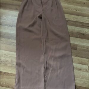 Wide-Leg Tan Pants